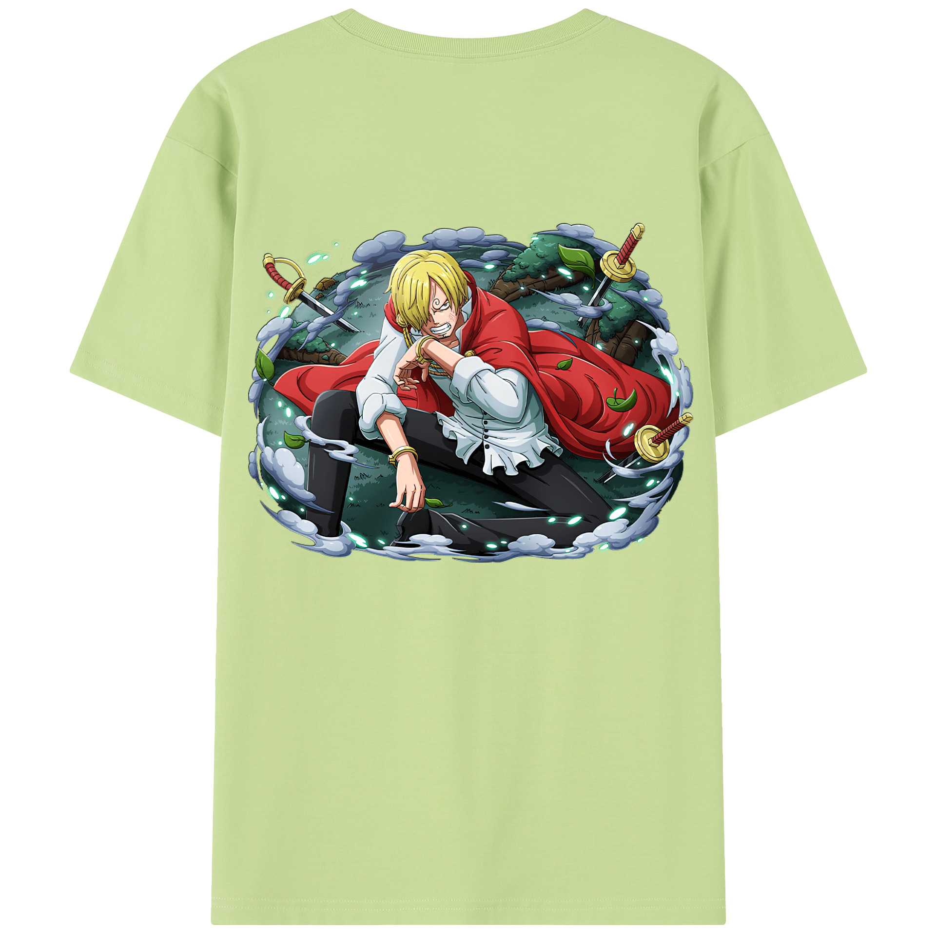 ワンピース サンジ ONE PIECE Sanji 綿100％半袖Tシャツ（背面プリント）